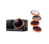 YUEHISY 4 PCS Camera Filter Set for Action 6, CPL ND8 ND32 15X Macro Lens Kit, Optical Glass, Aluminum Alloy Orange, Travel Case, for Vlogging Travel
