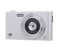 YUEHISY 4K Digital Camera with 16x 16x Zoom 16x, Automatic Focus Point and Camera, Compact Vlogging Camera for YouTube (White)