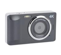 YUEHISY 4K Digital Camera with 64MP 18X Zoom, Compact Autofocus Point and Shoot Camera, Vlogging for Beginners (Black)