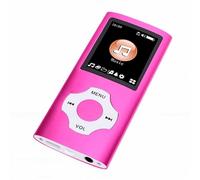YUEHISY 64GB MP3 Player, Bluetooth HiFi Music Player, 1.8" Screen, FM, E Book, Recorder, 30H Play, Metal Shell for Running Gym Travel (Pink)