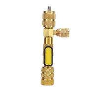 YUEHISY AC Valve Remover, Refrigerant Changer Tool with 1/4 5/16 SAE Adapter, Universal Brass Service Tool for R22 R134 R410 R32, Mini Split AC Line Repair, Fix Without