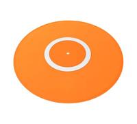 YUEHISY Acrylic Record Slipmat, Anti Static, Vibration Damping, CNC Machined, Matte and Smooth Sides, 12 Inch, for LP Players (Orange)