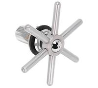 YUEHISY Automatic Cup Washer, Stainless Steel Bar Glass Rinser with Multi Angle Cleaning Head for Hotel Bar Coffee Shop, Hex Cup Holders for Efficient Cleaning