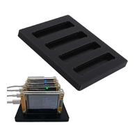 YUEHISY Bitcoin Rig Stand, Fit for NerdRig 32 2.8 Inch Mining Machine, 4 Slots Storage Holder Organizer Rack, for Desk Shelf, Space Saving, ABS Black
