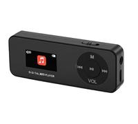 YUEHISY Bluetooth Music Player, Long Playback Fast Charging Compact MP3 Player, Portable MP3 Media, Offline Local Music Storage (Black)