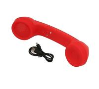 YUEHISY Bluetooth Retro Handset, Radiation Proof, HD Speaker, Rechargeable Wireless Telephone Receiver, 8H Talk Time, for Phone Computer (Red)