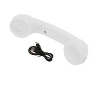 YUEHISY Bluetooth Retro Handset, Radiation Proof, HD Speaker, Rechargeable Wireless Telephone Receiver, 8H Talk Time, for Phone Computer (White)