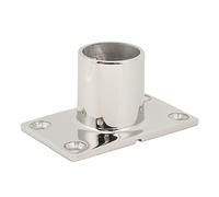YUEHISY Boat Handrail Fitting Rectangular Base Silver Rugged Rust Proof Boat Deck Handrail Rectangular Base for Marine Yacht (90°25MM/1in)