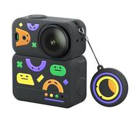 YUEHISY Camera Silicone Protective Case for Nano, Full Body Protection Set, with Lens Cap and Anti Loss Lanyard, Soft Silicone Material, 7.3 X 6.4 X 3.3cm (Black)