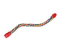 YUEHISY Cotton Rope Bird Toy for Parrots, Colorful Hanging Climbing Frame with Chewing Rod, Bird Stand Perch for Exercise, Stress Relief, Bendable Shape for Cockatiel Budgie Conure (S)