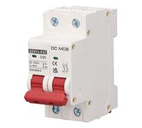 YUEHISY DC Miniature Circuit Breaker 2P 50A 1000V 6kA DIN Rail Solar | Protects against overload and short circuit damage, Electromagnetic trip system trips immediately on short circuit
