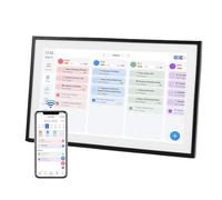 YUEHISY Digital Calendar Chore Chart 15.6 Inch, Full HD 1080P Touchscreen with AI Photo Restoration, Smart Family Planner for Schedules, Photos, Loud Alarm (UK Plug)