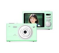 YUEHISY Digital Camera, 4K 64MP Auto Focus Vlog Camera with Tripod, 16X Zoom, Anti Shake, Compact with Flash, for Teens Adults Photography (Green)