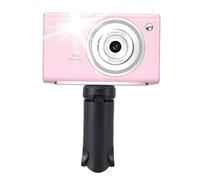 YUEHISY Digital Camera, 4K 64MP Compact Vlog Camera with Auto Focus, Anti Shake, 16X Zoom, for Photography, Portable for Teens Adults (Pink)