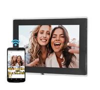 YUEHISY Digital Photo Frame, 10.1 Inch HD LCD Smart Touch Screen Calendar Planner, WiFi Remote Sharing Electronic Cloud Album for Family Friends (UK)
