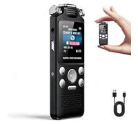 YUEHISY Digital Voice Recorder with Playback, 50 Hours Voice Activated Recording Device, Noise Reduction MP3 Player for Lectures Meetings Interviews (16GB)