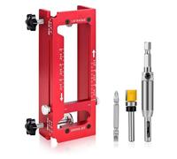 YUEHISY Door Hinge Jig, Aluminum Alloy Router Template, Adjustable Mortise Jig, for 2.5" to 5" Hinges, 1/4" 5/8" Radius, Square Corners