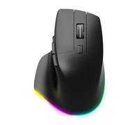 YUEHISY Ergonomic Mouse, Wireless RGB Lighting Ergonomic Vertical Mouse with 800/1200/1600 DPI, Non-Slip Grip, Aluminum Scroll Wheel, for Laptop PC