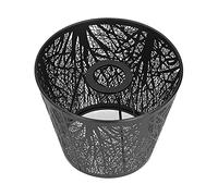 YUEHISY Fashionable E27 Mini Lamp Shade with Tree Pattern Shadow for Bedside Decor, 7.5in X 5.9in, Metal (Black)