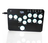 YUEHISY Fighting Stick Controller, 12 Keys RGB Light Effects Fight Stick, Hot Swappable Mechanical Keycaps, for Game Console PC