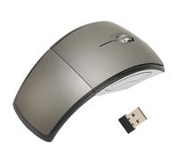 YUEHISY Folding Wireless Mouse, 2.4G Laptop Mouse Portable, Control Range Can Up to 10 Meters, for Win Various Systems and the Latest (Grey with Black Inner Fleece)