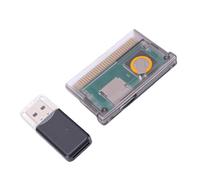 YUEHISY Game Cartridge Fit for GBA GBA SP, Universal Flash Cartridge Card, FAT Format Up to 2GB Capacity (Black Transparent)