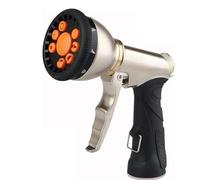 YUEHISY Garden Hose Nozzle, Zinc Alloy High Pressure Water Hose Sprayer, 9 Modes Adjustable for Gardening Lawn Care Car Washing Showering Pets