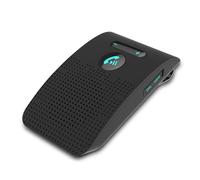 YUEHISY Handsfree Bluetooth Car Speaker, Wireless Car Speakerphone with Visor Clip, Single Key Answer Redial, Motion Auto On, Support 2 Phones Connected