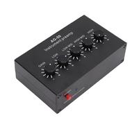 YUEHISY Headphone Amplifier, 500mAh 15H Battery, LED Status, 4 Band EQ 22dB, Metal Casing Pedalboard Mount, 1/4in TR In Out, Rechargeable, for Studio