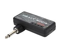 YUEHISY Headphone Amplifier, Portable Rechargeable Guitar Plug with Distortion Effects, Plug and Play for Silent Practice, 6.35mm Input, Built in Battery, Dual Headphone Jack