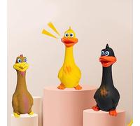 YUEHISY Latex Chicken Toys Bite Resistant Teeth Grinding Cartoon Cute | Latex material, Pet latex toys are made, Abrasion resistant and bite resistant, Teeth grinding and cleaning, Squeaky design