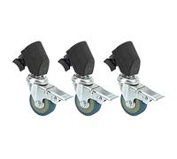 YUEHISY Light Stand Casters 22mm, Photography Caster Wheels with Brake Locking, 3 Pack Replacement for Studio Light Stand Tripod, Iron Plastic Wheels 50mm, Professional Photography