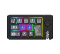 YUEHISY Macro Programmable Keypad, Compact 12 Key Macro Pad with Knob Scroll Wheel, 2.4G Wireless & USB C, Hot Swappable, for Working Gaming