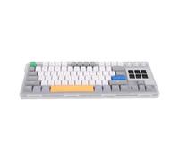 YUEHISY Mechanical Keyboard, Wired USB Gaming Keyboard with LCD Screen & Knob, AI Shortcuts, 78 Key 80% Layout, Hot Swappable, Red Switch, RGB Backlit