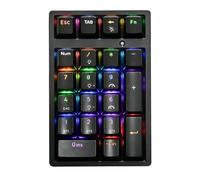 YUEHISY Mechanical Numeric Keypad, Slim Portable Wireless Bluetooth Number Pad, RGB Luminous, for Cash Register Retail Accounting