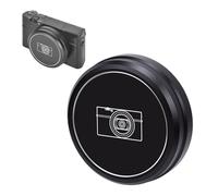 YUEHISY Metal Lens Cap for FJ RX100 M6 M7, SN ZV1 Camera, 56mm Black Dust Cover with Flocking Ring, Lightweight Anti Fingerprint Protection