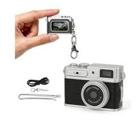 YUEHISY Mini Digital Camera, 1080P HD Retro Vintage Keychain Camera, Built-in LED, Unique for Teens and Photography Enthusiasts (Black)