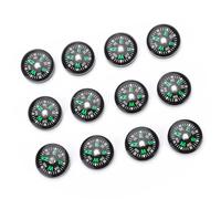 YUEHISY Mini Pocket Compass, 12pcs Oil Filled Compass with Clear Dial for Hiking, Portable Navigation Tool for Camping, Survival Gear for Outdoor Activities, Emergency Keychain Accessory