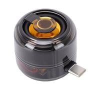 YUEHISY Mini Portable Small Speaker, Type-C Plug & Play Volume Amplifier for Cell Phone Laptop Tablet, for Music (Transparent Gray)