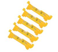 YUEHISY Mini Rope Bubble Level, 5pcs String Line Level with Molded Hooks for Bricklaying Plumbing Tiling, Crystal Clear Acrylic Horizontal Leveling Tool for Construction Masonry