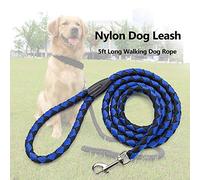 YUEHISY Nylon Dog Leash 5ft Blue Traction Rope High Density Metal D-Clasp Medium Dog Walking Training (Blue)