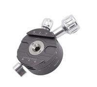 YUEHISY Panoramic Clamp, 360 Degree Rotatable Aluminum Alloy Ball Head with Bubble Level and M6 X 20mm Screw, for Tripods Monopods DSLR Cameras