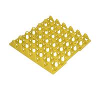 YUEHISY Plastic Egg Flats 30 Cell Egg Crates Holder Tray for Storage Transportation, Stackable Reusable Crate for Chicken Eggs, Large Capacity Farm Poultry Supply Container (Yellow)