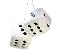 YUEHISY Plush Dice Car Pendant Rear View Mirror Hanging Decoration Cotton | Cotton material with nylon strap, Solid color, No fading, Suitable for rear view mirror charm
