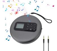 YUEHISY Portable Bluetooth CD Player, Rechargeable Stereo with Double Speakers & 3.5mm Cable, for CD CD-R MP3 Music Disc Player and Home Car