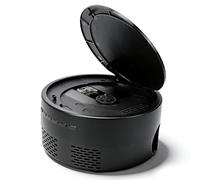 YUEHISY Portable DVD Projector, 1080P HD Projector with Built in DVD Player, USB 2.0 Stereo Speakers Remote Control (UK Plug)