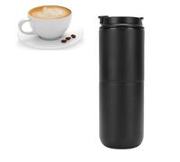 YUEHISY Portable Electric Coffee Grinder Maker, Rechargeable Espresso Machine with Mill, Cordless Coffee Cup, for Office Camping Travel (Black)