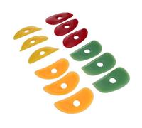 YUEHISY Pottery Clay Silicone Rib Set Durable Soft Smooth Shape Tool for DIY Project Art Crafting Red Orange Covering a Bulk Classroom