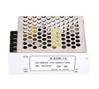 YUEHISY Power Supply, 12V 5A AC DC Voltage Converter with Input, Regulated Switching Power Supply for LED Strip, Low Temperature Long Life 3D Printer Camera