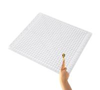 YUEHISY Quilting Ruler, 12.5"x12.5" Acrylic Transparent Non Slip Template with Bicolor Line, Multi Angle Lines for Quilt Strip Cutting